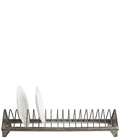 Creative Co Op Rustic Farmhouse Metal Dish Rack with 18 Slots