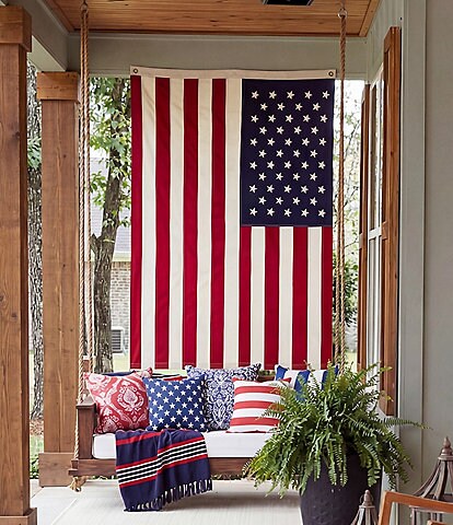 Creative Co Op USA Fabric Flag with Grommets