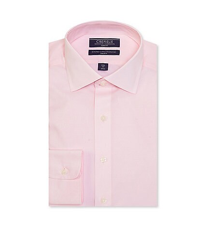 Cremieux Advanced Generation Non-Iron Slim Fit Basketweave Spread Collar Dress Shirt