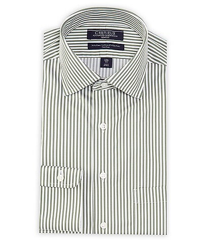Cremieux Advanced Generation Slim Fit Non-Iron Spread Collar Bengal Stripe Dress Shirt
