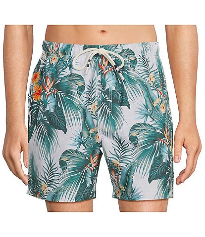 Cremieux All Over Tropical 6" Inseam Swim Trunks