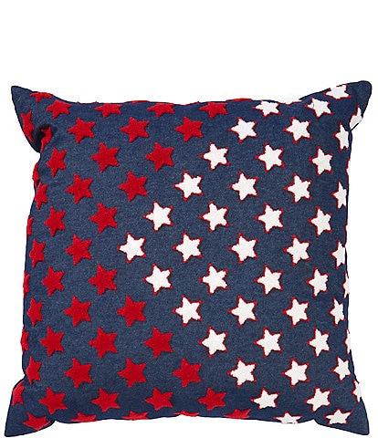 Cremieux Americana Denim Star Square Pillow