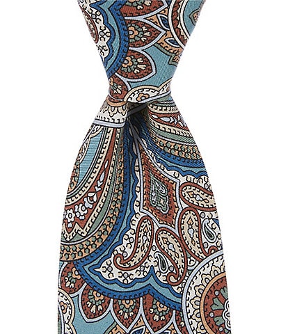 Cremieux Ashby Print Paisley 3 1/8" Woven Silk Tie