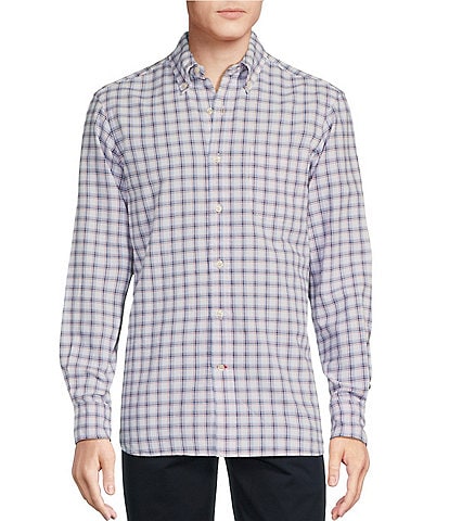 Cremieux Big & Tall Blue Label Classic Fit Plaid Oxford Long Sleeve Woven Shirt