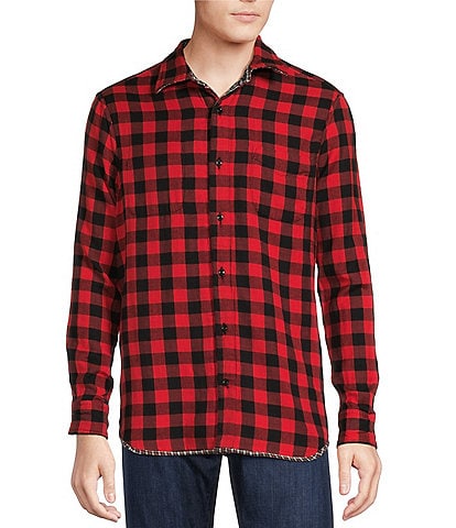 Cremieux Big & Tall Blue Label Classic Fit Plaid Reversible Double-Faced Long Sleeve Woven Shirt