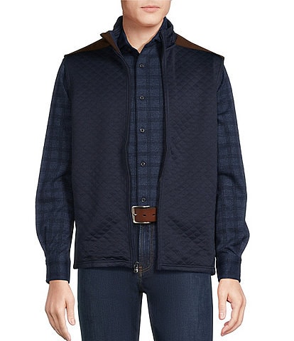 Cremieux Big & Tall Blue Label Quilted Full-Zip Vest