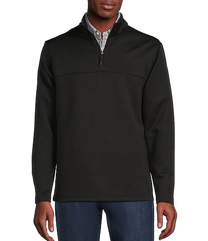 Cremieux Big & Tall Blue Label Textured Quarter-Zip Pullover