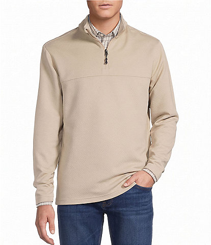 Cremieux Big & Tall Blue Label Textured Quarter Zip Pullover