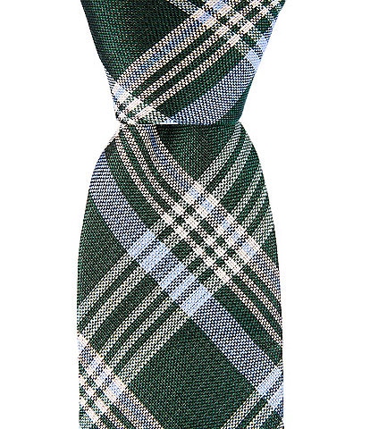Cremieux Big & Tall Plaid Traditional Woven Silk Tie