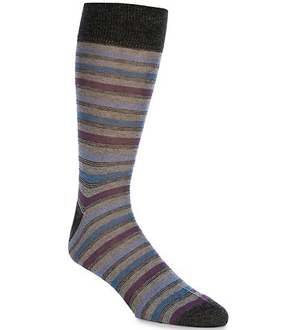 Cremieux Big & Tall Stripe Crew Dress Socks