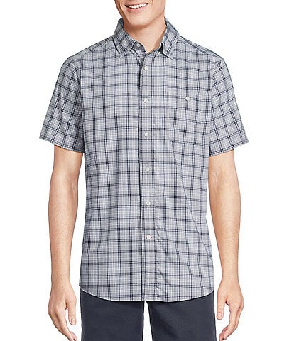 Cremieux Blue Label Big & Tall Performance Stretch Plaid Short Sleeve Woven Shirt