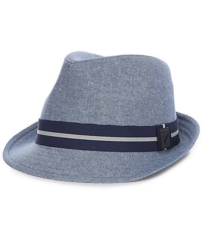 Cremieux Blue Label Chambray Fedora Hat