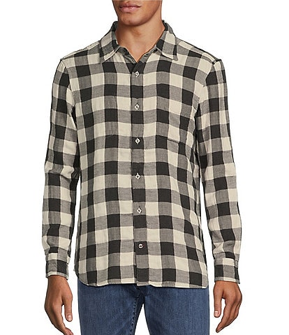 Cremieux Blue Label Classic Fit Buffalo Checked Reversible Double-Faced Long Sleeve Woven Shirt