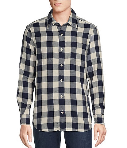 Cremieux Blue Label Classic Fit Buffalo Checked Reversible Double-Faced Long Sleeve Woven Shirt