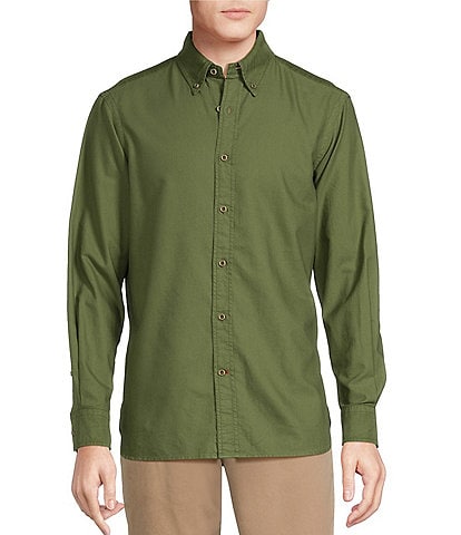 Cremieux Blue Label Classic Fit Garment-Dyed Solid Oxford Long Sleeve Woven Shirt