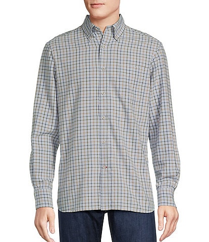 Cremieux Blue Label Classic Fit Medium Plaid Oxford Long Sleeve Woven Shirt