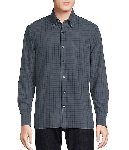 Cremieux Blue Label Classic Fit Medium Plaid Oxford Long Sleeve Woven Shirt