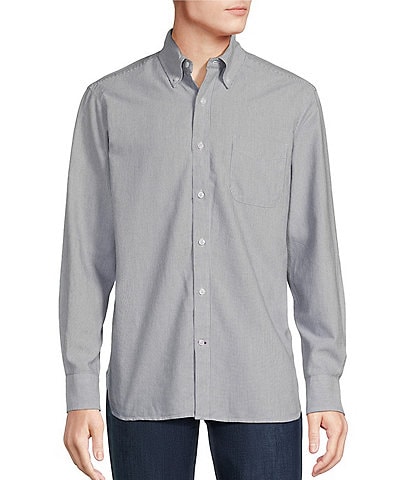 Cremieux Blue Label Classic Fit Micro Stripe Oxford Long Sleeve Woven Shirt