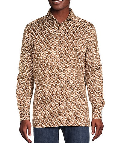 Cremieux Blue Label Classic Fit Regal Print Cotton-Twill Long-Sleeve Woven Shirt