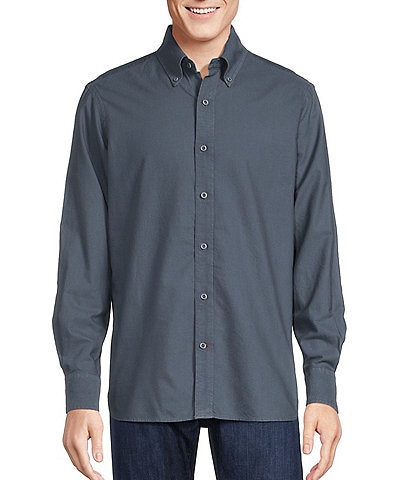 Cremieux Blue Label Classic Fit Solid Oxford Long Sleeve Woven Shirt