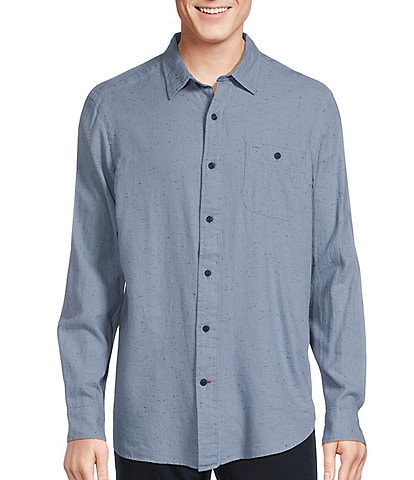 Cremieux Blue Label Donegal Nepped Twill Long-Sleeve Woven Shirt