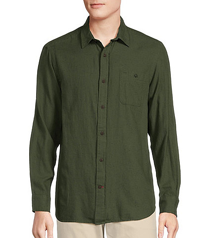 Cremieux Blue Label Donegal Nepped Twill Long-Sleeve Woven Shirt