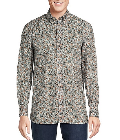 Cremieux Blue Label Down East Collection Floral Print Long Sleeve Woven Shirt