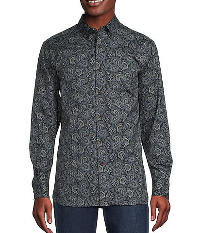 Cremieux Blue Label Down East Collection Paisley Print Long Sleeve Woven Shirt