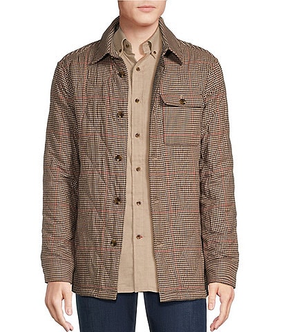 Cremieux Blue Label Down East Collection Plaid Quilted Flannel Woven Shirt Jacket