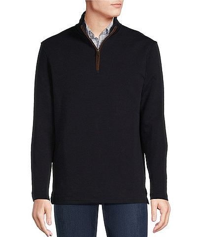 Cremieux Blue Label Down East Collection Solid Quarter-Zip Pullover