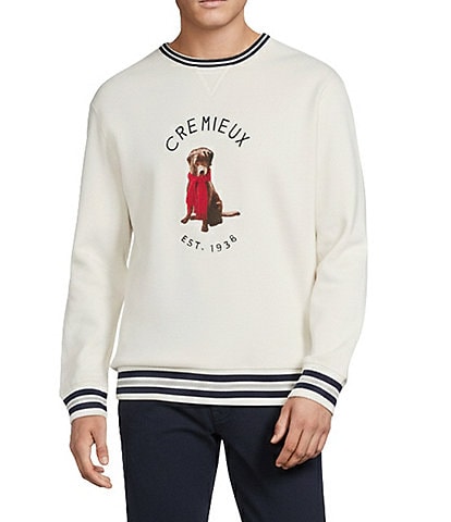 Cremieux Blue Label Embroidered Chuck Crewneck Sweatshirt
