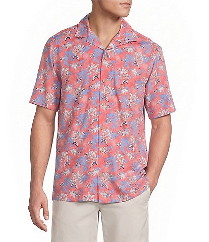 Cremieux Blue Label Floral Print Short Sleeve Woven Camp Shirt