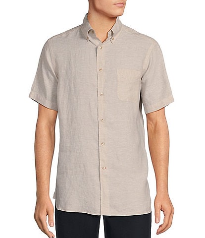 Cremieux Blue Label French Linen Collection Classic Fit Short Sleeve Shirt