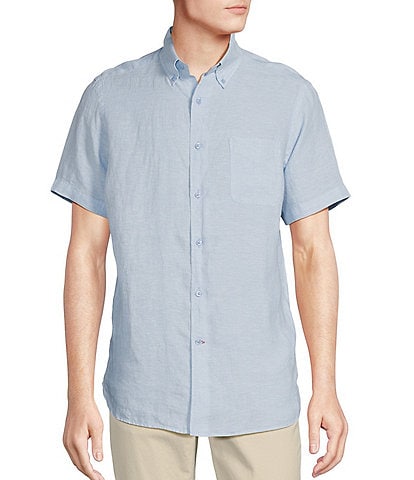 Cremieux Blue Label French Linen Collection Classic Fit Short Sleeve Shirt