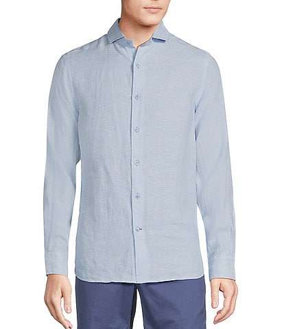 Cremieux Blue Label French Linen Collection Slim Fit Long Sleeve Woven Shirt