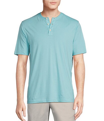 Cremieux Blue Label Garment-Dyed Short Sleeve Henley
