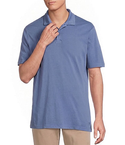 Cremieux Blue Label Garment Dyed Solid Short Sleeve Polo Shirt