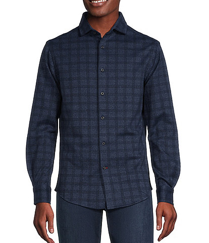 Cremieux Blue Label Jacquard Coatfront Knit Shirt