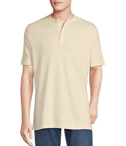 Cremieux Blue Label Jacquard Short Sleeve Henley T-Shirt