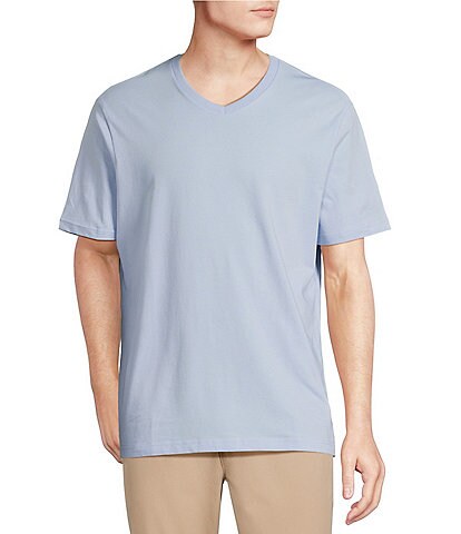 Cremieux Blue Label Jersey Knit Short Sleeve V-Neck T-Shirt