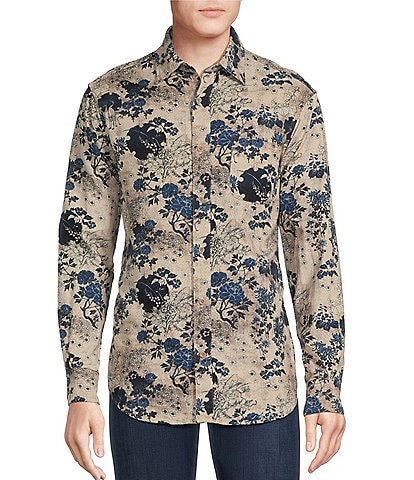 Cremieux Blue Label Kyoto Collection Reversible Print Long Sleeve Woven Shirt