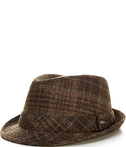 Cremieux Blue Label Micro Plaid Fedora Hat