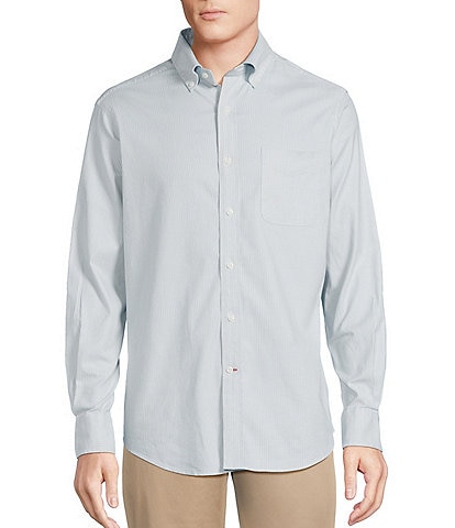 Cremieux Blue Label Micro-Stripe Oxford Long Sleeve Woven Shirt