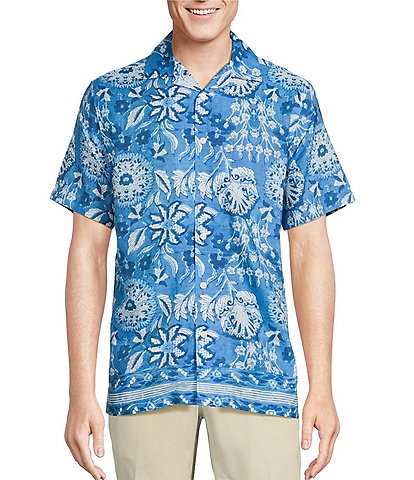 Cremieux Blue Label Mixed Floral Print Short Sleeve Woven Camp Shirt