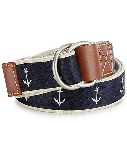 Cremieux Blue Label Nautical Anchor Printed Belt