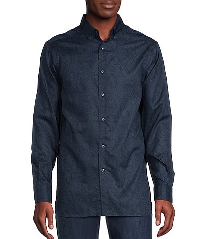 Cremieux Blue Label Paisley Cotton Long Sleeve Woven Shirt