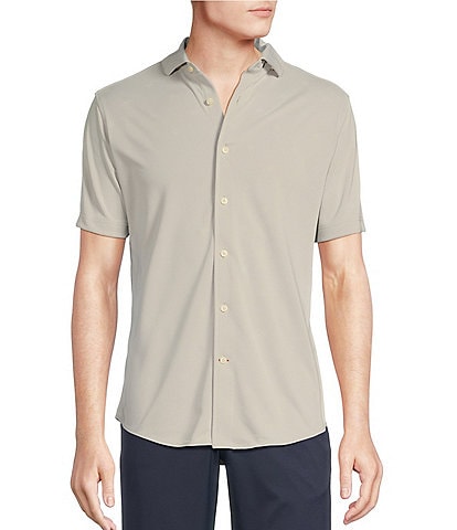 Cremieux Blue Label Performance Jacquard Short Sleeve Coatfront Shirt