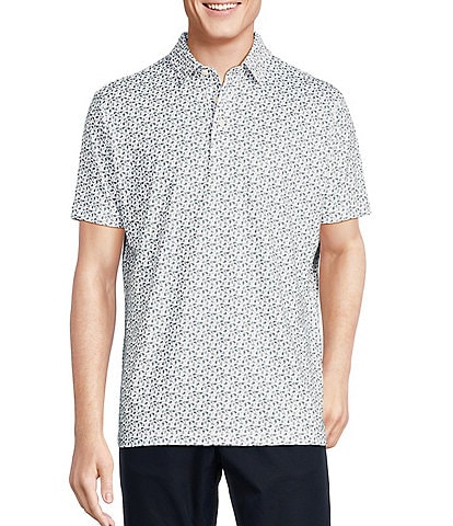 Cremieux Blue Label Performance Stretch Avocado Print Short Sleeve Polo Shirt