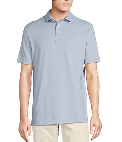 Cremieux Blue Label Performance Stretch Jacquard Short Sleeve Polo Shirt