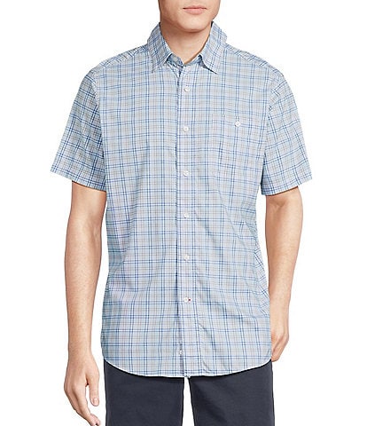 Cremieux Blue Label Performance Stretch Plaid Short Sleeve Woven Shirt